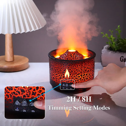 Volcanic Flame Humidifiers Air Aroma Diffuser Essential Oil Humidifier 360Ml