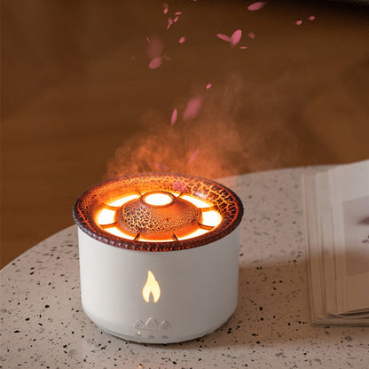Volcanic Flame Humidifiers Air Aroma Diffuser Essential Oil Humidifier 360Ml